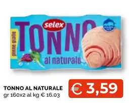 Mercatò Extra Tonno al naturale Selex offerta