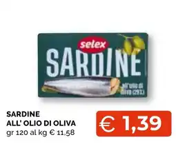 Mercatò Extra Sardine selex all'olio di oliva offerta