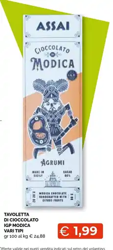 Mercatò Extra Assai cioccolato di Modica agrumi offerta