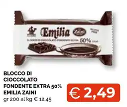 Mercatò Extra Blocco di cioccolato fondente extra 50% Emilia Zaini offerta