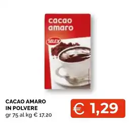 Mercatò Extra Cacao amaro Selex offerta