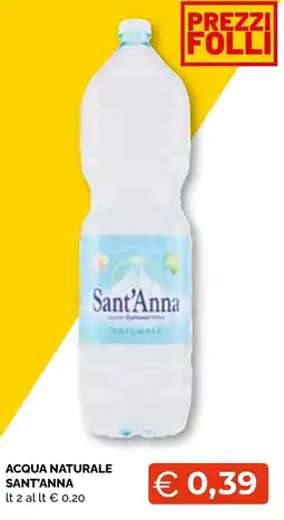 Mercatò Big Acqua naturale Sant'Anna offerta