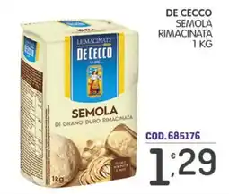 Eurocash De Cecco semola di grano duro rimacinata offerta