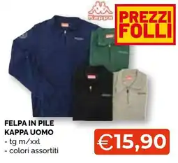 Mercatò Big Felpe in pile Kappa uomo offerta