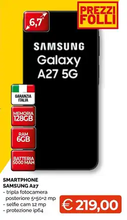 Mercatò Big Smartphone Samsung A27 offerta