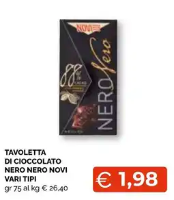 Mercatò Big Tavoletta di cioccolato nero nero novi offerta