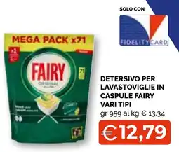 Mercatò Big Detersivo per lavastoviglie in capsule Fairy offerta