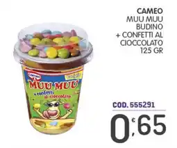 Eurocash Cameo Muu Muu budino + confetti al cioccolato offerta