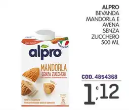 Eurocash Alpro bevanda mandorla e avena senza zucchero offerta