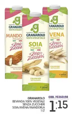 Eurocash Granarolo bevanda 100% vegetale senza zuccheri soia/avena/mandorla offerta