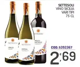 Eurocash Settesoli vino sicilia offerta
