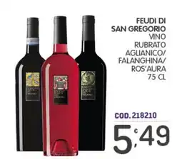 Eurocash Feudi di San Gregorio Vino Rubrato offerta