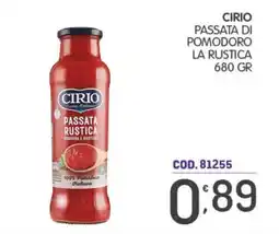 Eurocash Passata rustica Cirio offerta