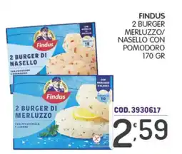 Eurocash Findus 2 burger di nasello offerta