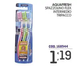 Eurocash Aquafresh spazzolino flex intermedio offerta