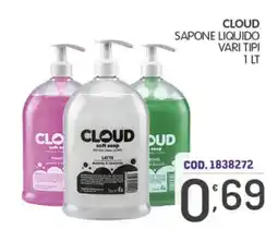 Eurocash Cloud sapone liquido offerta