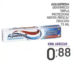 Eurocash Aquafresh dentifricio tripla protezione offerta