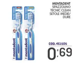 Eurocash Mentadent spazzolino tecnic clean offerta