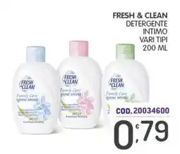 Eurocash Fresh & Clean detergente intimo offerta