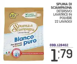 Eurocash Spuma di sciampagna lavatrice bianco puro offerta