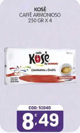 Eurocash Caffè Armonioso Kose by Kimbo offerta