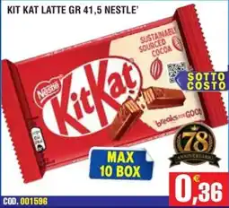 Immenso Cash KitKat Nestlé offerta
