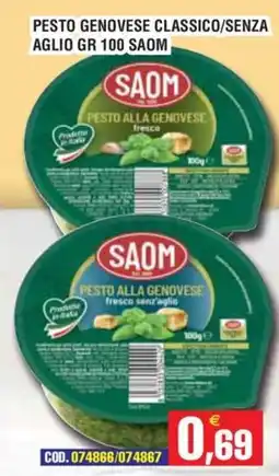 Immenso Cash Pesto genovese classico senza aglio Saom offerta