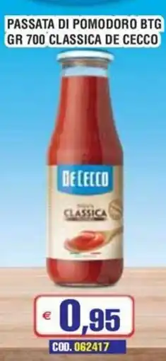 Immenso Cash Passata di pomodoro De Cecco classica offerta