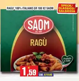 Immenso Cash Ragu' Saom offerta
