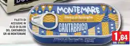 Immenso Cash Filetti di Acciughe in Olio di Oliva del Cantabrico Montemare offerta