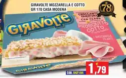 Immenso Cash Giravolte mozzarella e cotto offerta