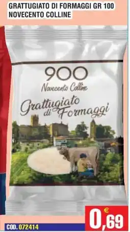 Immenso Cash Grattugiato di Formaggi Novecento Colline offerta