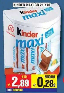 Immenso Cash Kinder Maxi offerta