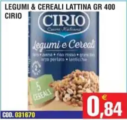 Immenso Cash Legumi e Cereali Cirio offerta