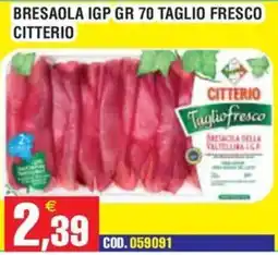 Immenso Cash Bresaola IGP Taglio Fresco Citterio offerta