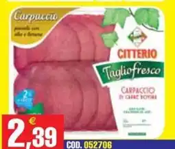 Immenso Cash Carpaccio Tagliofresco offerta