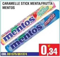 Immenso Cash Caramelle stick menta/frutta Mentos offerta