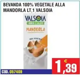 Immenso Cash Beveranda vegetale alla mandorla Valsoia offerta