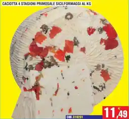 Immenso Cash Caciotta 4 Stagioni Primosale Sicilformaggi offerta