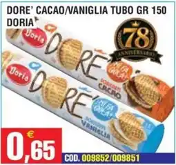 Immenso Cash Dore' cacao/vaniglia tubo offerta
