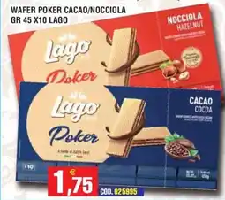 Immenso Cash Lago Poker Cacao offerta