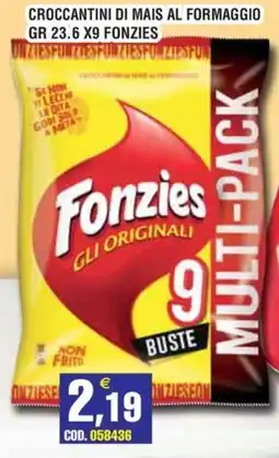 Immenso Cash Crocchettini di mais al formaggio Fonzies offerta