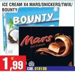 Immenso Cash Ice cream x4 mars/snickerstwix/bounty offerta