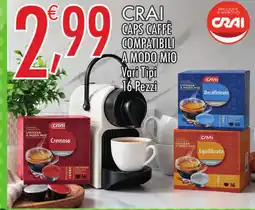 Crai Crai caps caffè compatibili a modo mio offerta
