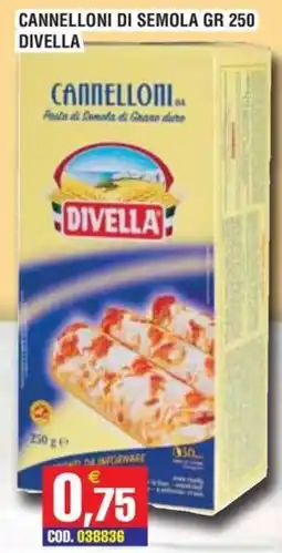 Immenso Cash Cannelloni di semola Divella offerta
