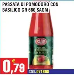 Immenso Cash Passata di pomodoro con basilico Saom offerta