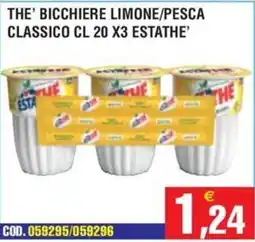 Immenso Cash The' bicchiere limone/pesca classico offerta