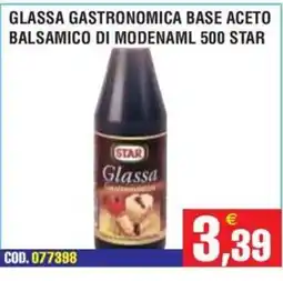 Immenso Cash Glassa gastronomica base aceto balsamico di Modena Star offerta