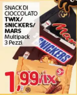 Crai Snack di cioccolato Twix/Snickers/Mars offerta