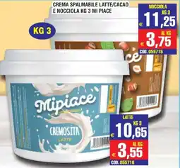 Immenso Cash Mipiacé Cremosita Latte offerta